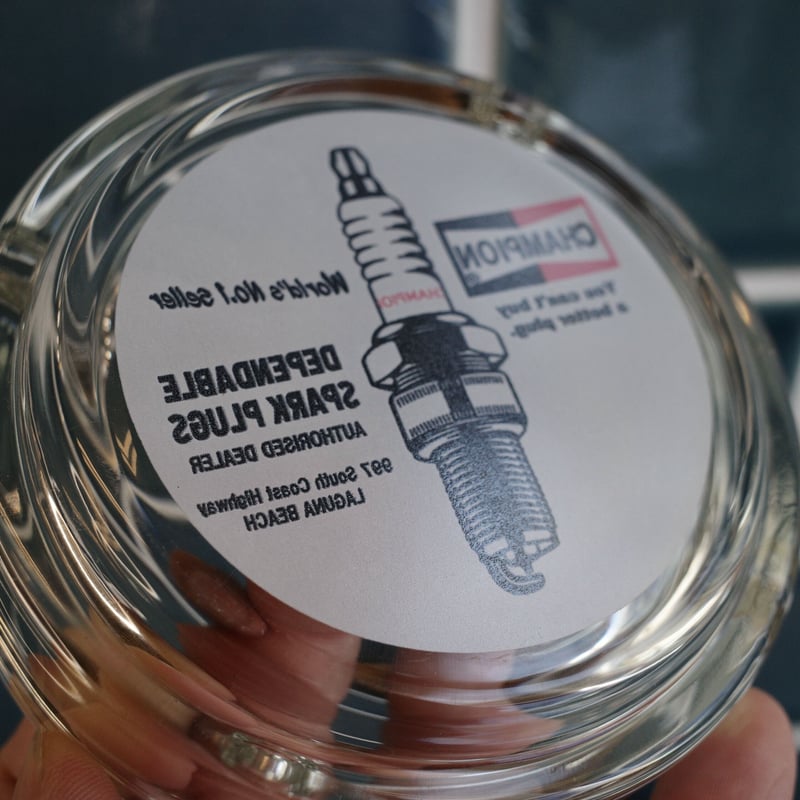 新品 CHAMPION PLUG チャンピオンプラグ ガラス 灰皿 ASHTRAY 新品 CHAMPION PLUG チャンピオンプラグ ガラス 灰皿 ASHTRAY