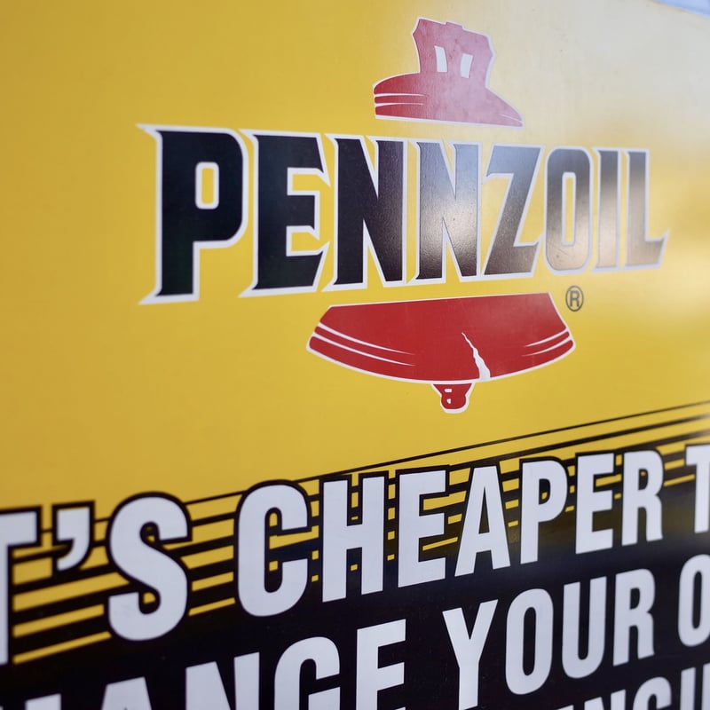ペンズオイル PENNZOIL② 看板 ビンテージ 76cm ガレージ アメリカンヴィンテージ ペンズオイル 看板 ガレージ | メンズ