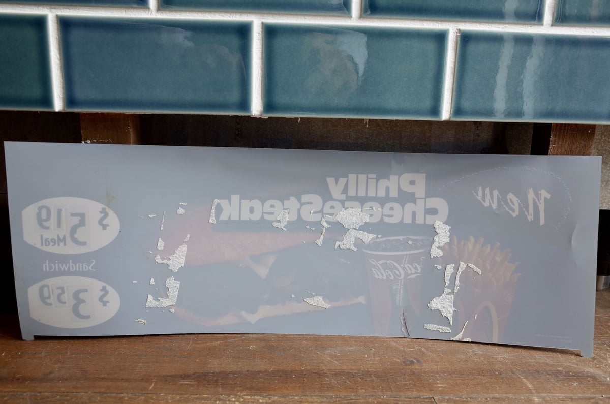 Vintage 2004 Mcdonald's マクドナルド メニューサイン Philly