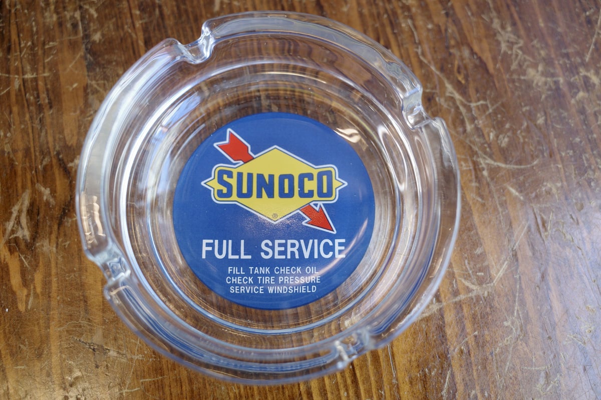 新品 SUNOCO OIL ガラス 灰皿 ASHTRAY 世田谷ベース インテリア