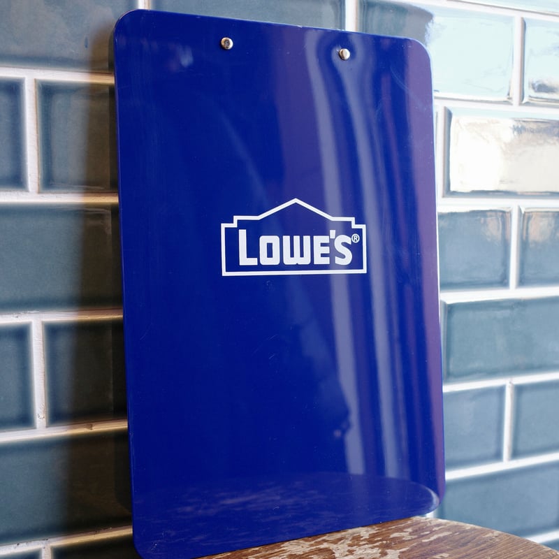 アメリカ　広告入り　クリップボード　アドバタイジング ロゴ 新品 LOWE'S ロウズ Clipboard クリップボード アメリカ USA
