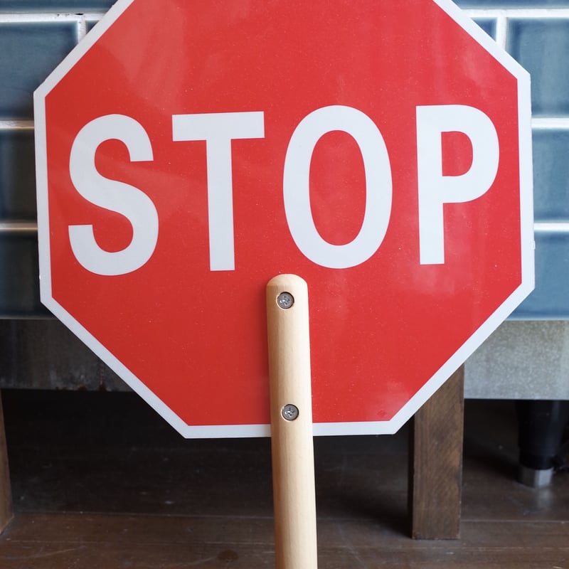 ビンテージ STOP SLOW ハンドサイン 看板 | Collection Market