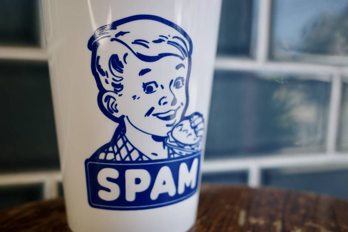 新品 SPAM スパム OLD LOGO プラスチックカップ アメリカ製 キッチン 