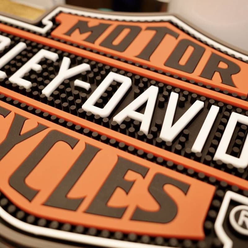 新品 HARLEY DAVIDSON ハーレー ロゴ BAR MAT バーマット 店舗 ラバー