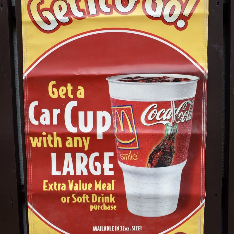 Vintage Mcdonald's マクドナルド ショップバナー Get It Go |