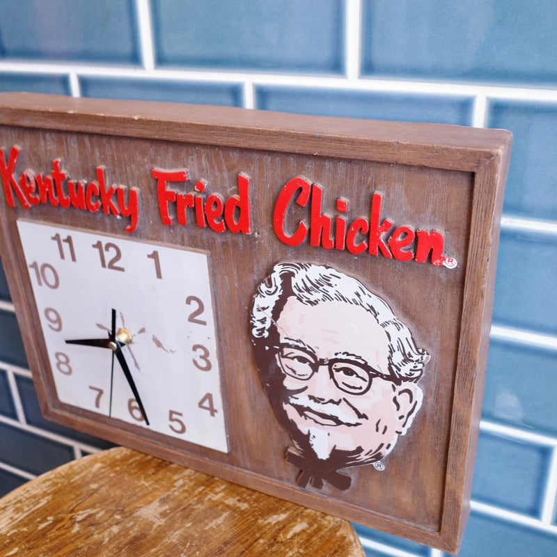 ケンタッキー Kentucky Fried Chicken 掛け時計看板グッズ ビンテージ 希少 KFC ケンタッキー カーネルサンダース 時計 壁掛け