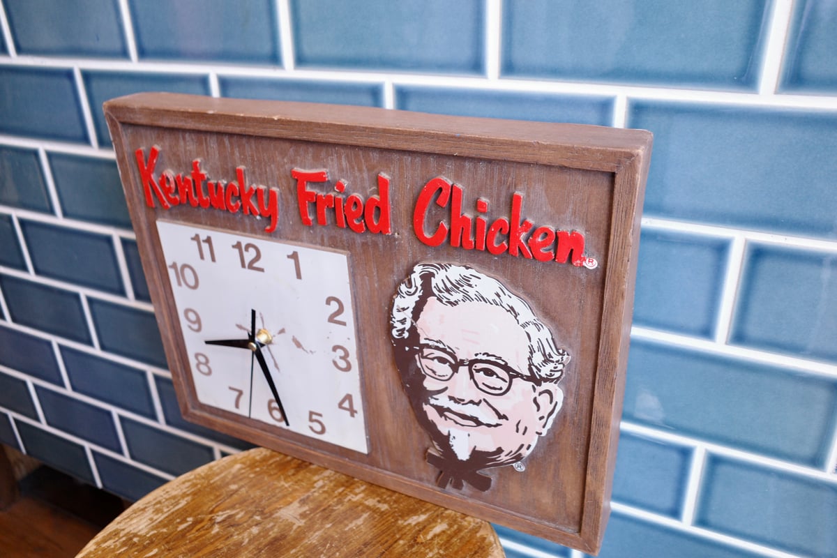ビンテージ 希少 KFC ケンタッキー カーネルサンダース 時計 壁掛け