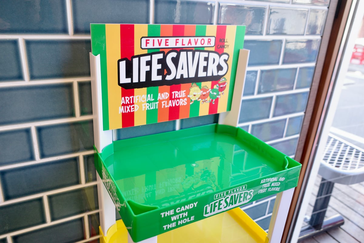 LIFE SAVERS ストアディスプレイ 4段ラック LIFE SAVERS ライフセーバー ストアディスプレイ ラック 4段