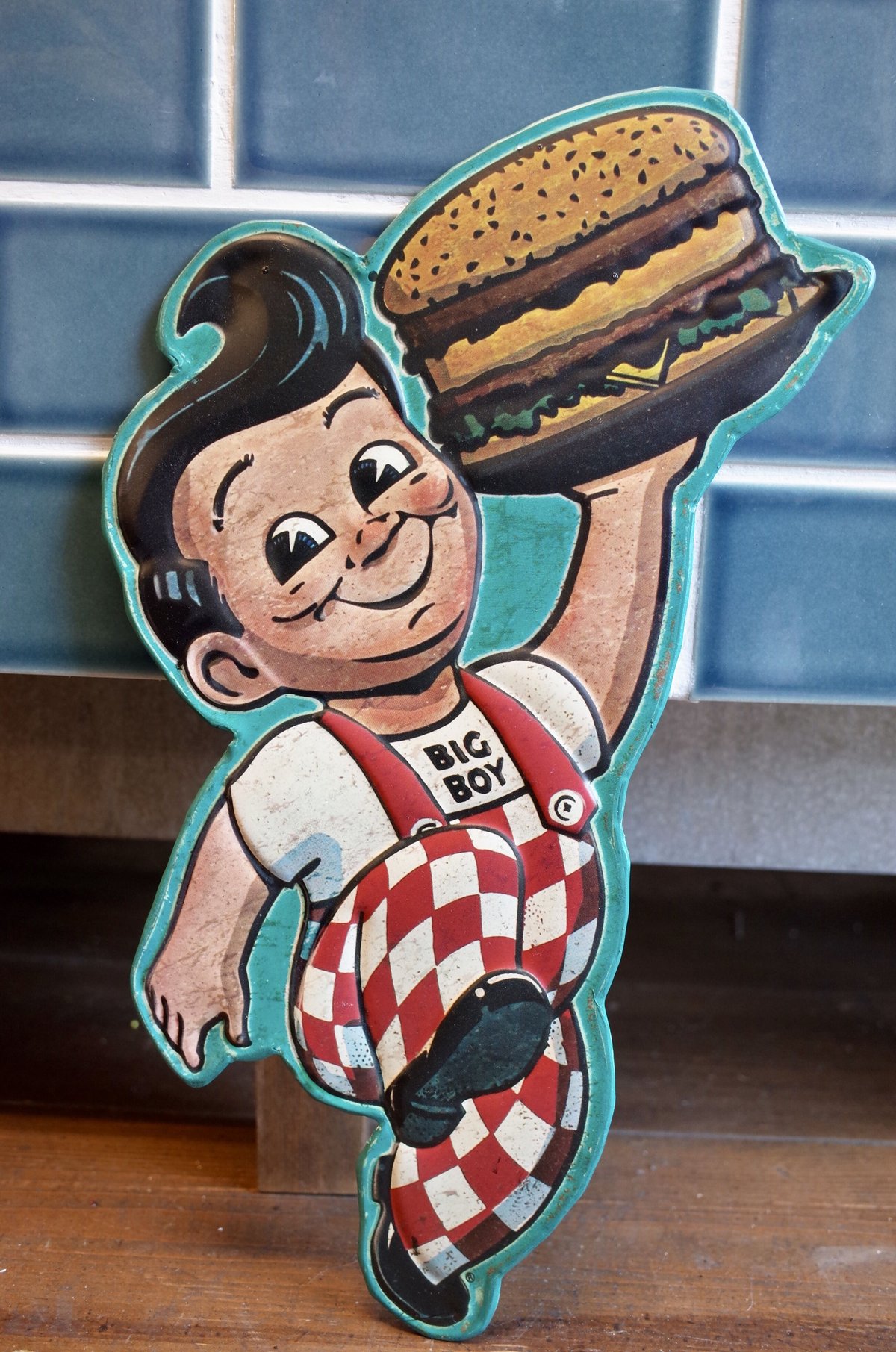 Big Boy ビッグボーイ 看板 ダイカット メタルサイン エンボス Big Boy ビッグボーイ 看板 ダイカット メタルサイン エンボス