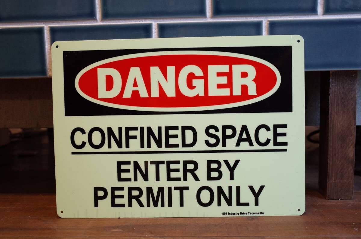 新品 SECURITY SIGN セキュリティ ロードサイン DANGER 看板 店舗