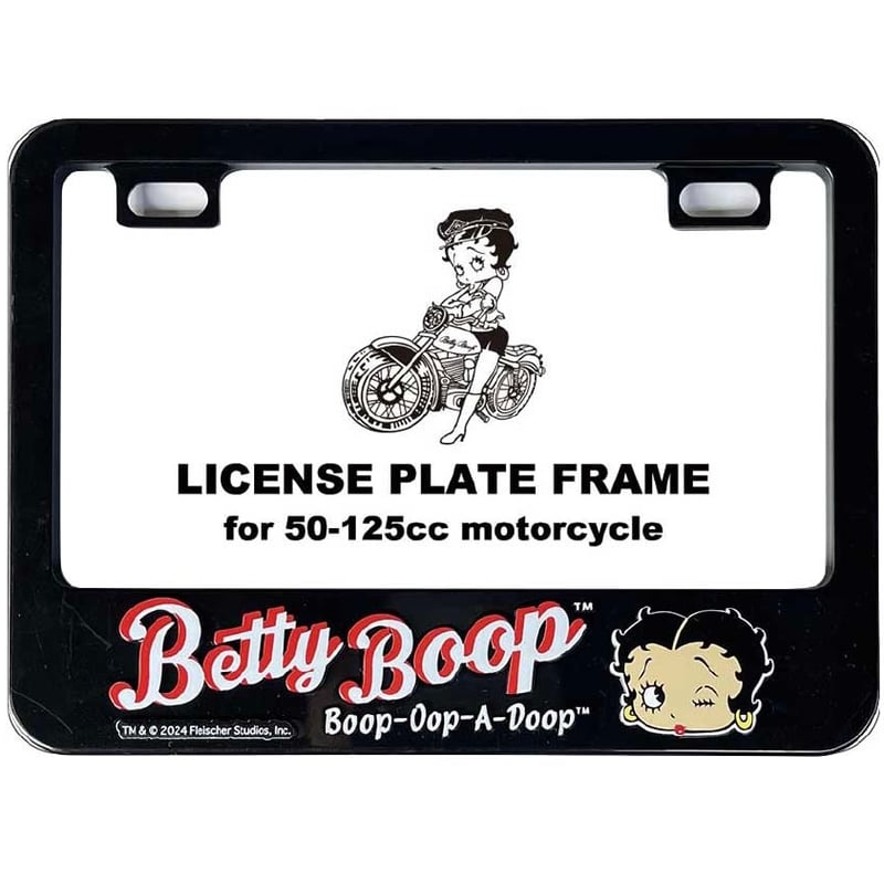 新品 BETTY BOOP ベティちゃん バイク用 原付 ライセンスフレーム