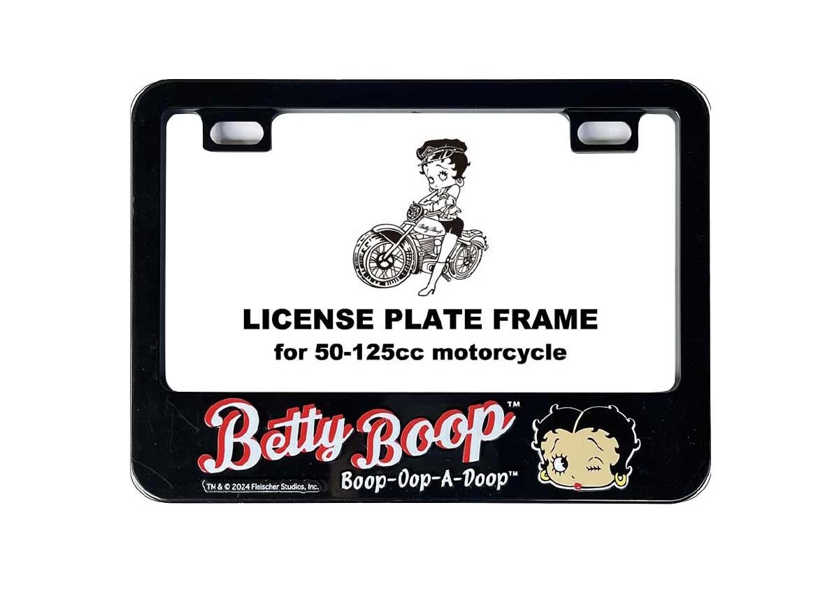 新品 BETTY BOOP ベティちゃん バイク用 原付 ライセンスフレーム