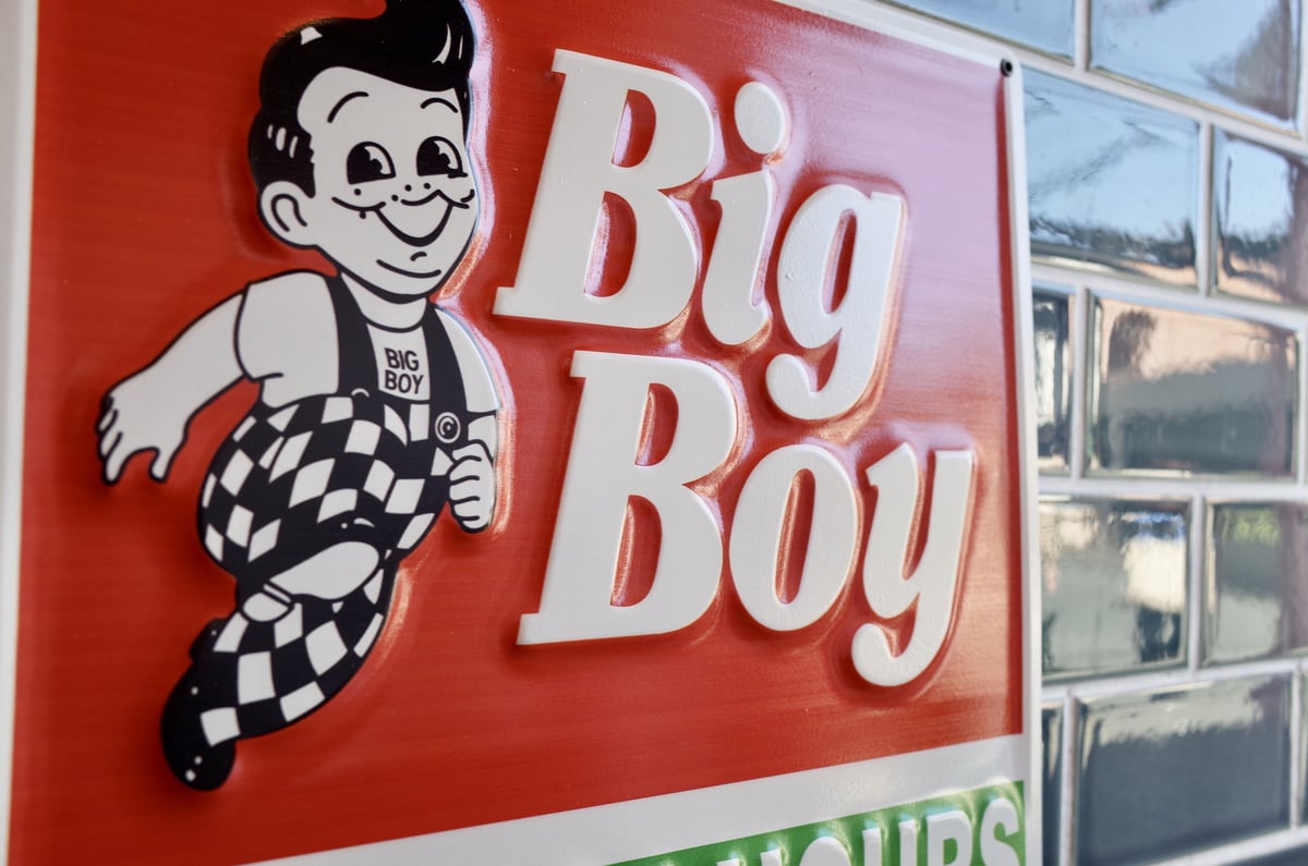 Big Boy ビッグボーイ 24H OPEN 看板 メタルサイン アメリカ