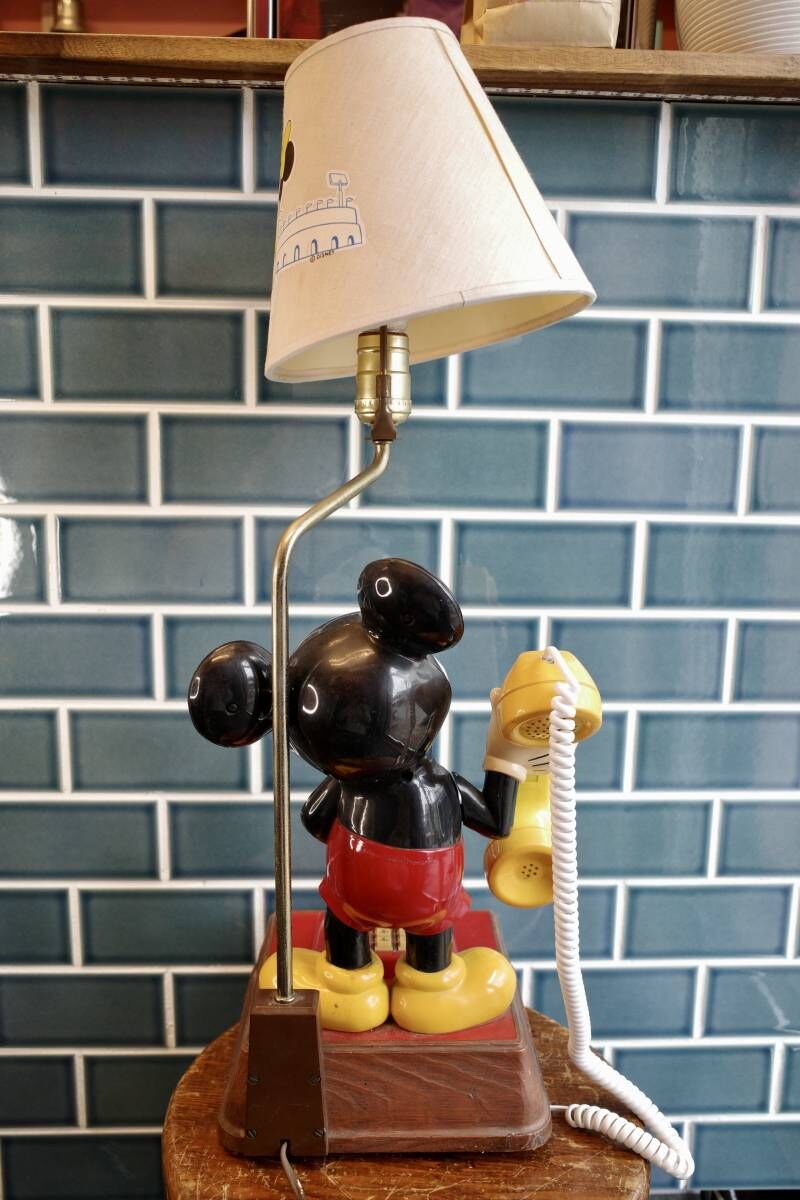 ビンテージ 希少 ミッキー 電話機 ランプ LAMP レトロ ダイヤル ビンテージ 希少 ミッキー 電話機 ランプ LAMP レトロ ダイヤル
