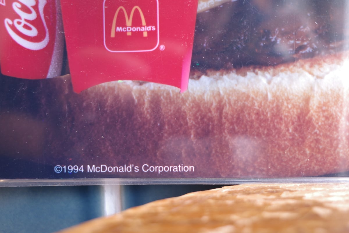 ヴィンテージ マクドナルド メニューサイン トランスライト デッドストック 美品 ビンテージ Mcdonald's トランスライト サイン 看板 マクドナルド