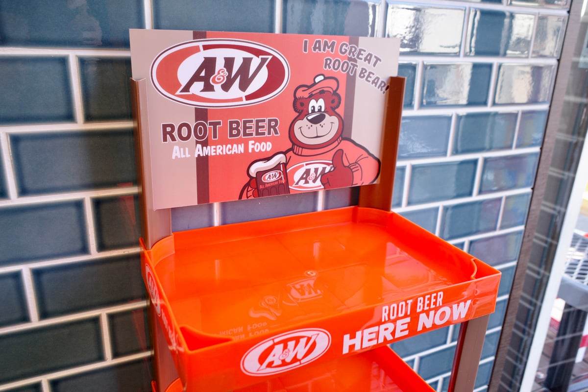 A＆W ROOT BEER エンダー ストアディスプレイ ラック 4段 アメリカ