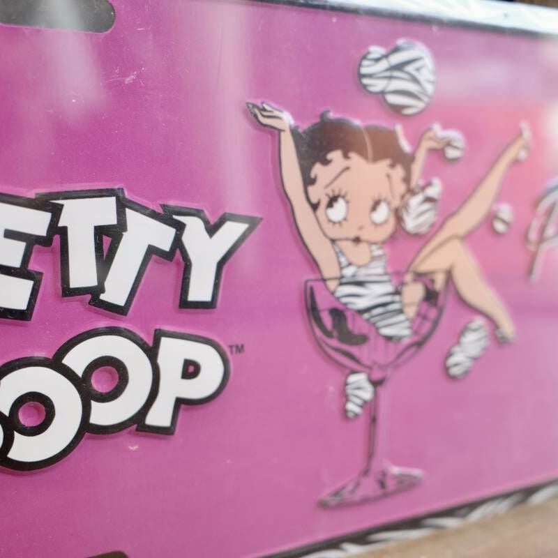 新品 BETTY Boop ベティちゃん PARTY ゼブラ柄 CMプレート 新品 BETTY Boop ベティちゃん PARTY ゼブラ柄 CMプレート