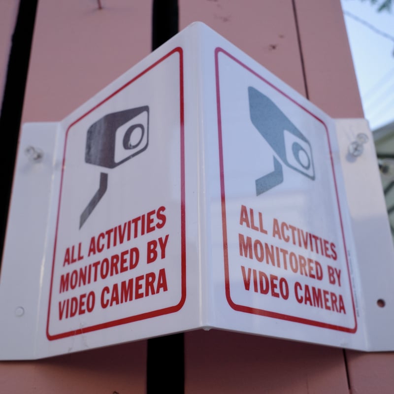 防犯カメラ　セキュリティーロードサイン セキュリティサイン 防犯カメラ プロジェクションサイン 防犯