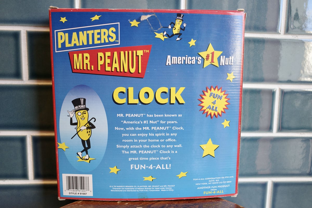 デッドストック Mr Peanuts ミスターピーナッツ 時計 壁掛け