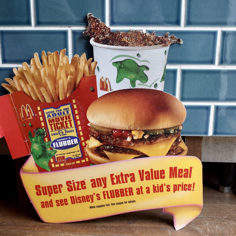 1970’s マクドナルド　ペーパー　メニュー　ロナルド　ディスプレイ　サイン 1970's マクドナルド ペーパー メニュー ロナルド ディスプレイ