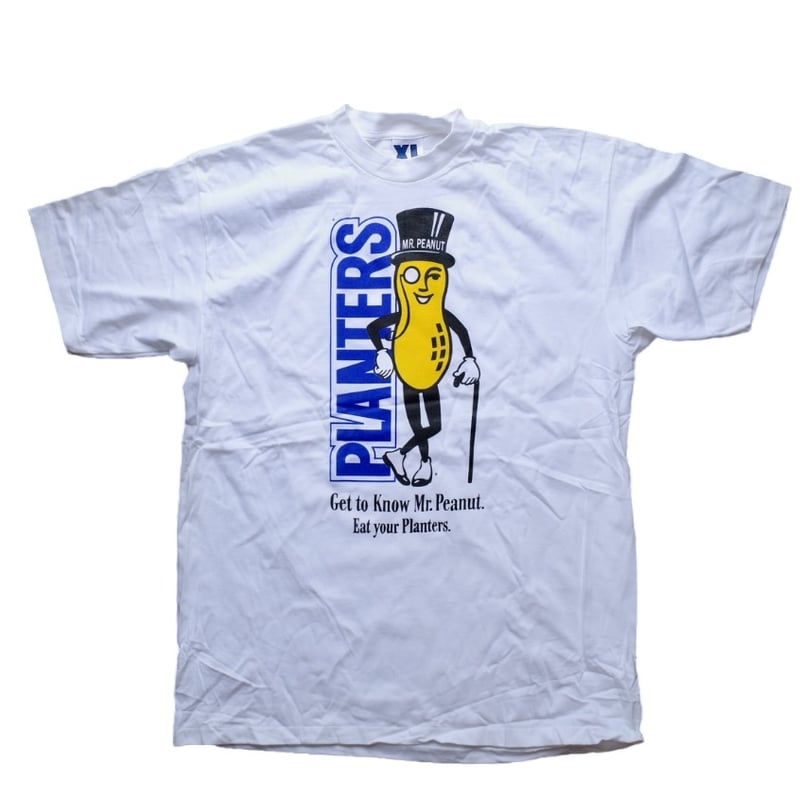 Planters Mr. Peanut Tシャツ XLサイズ デッドストック Planters プランターズ XL Tシャツ USA製 企業