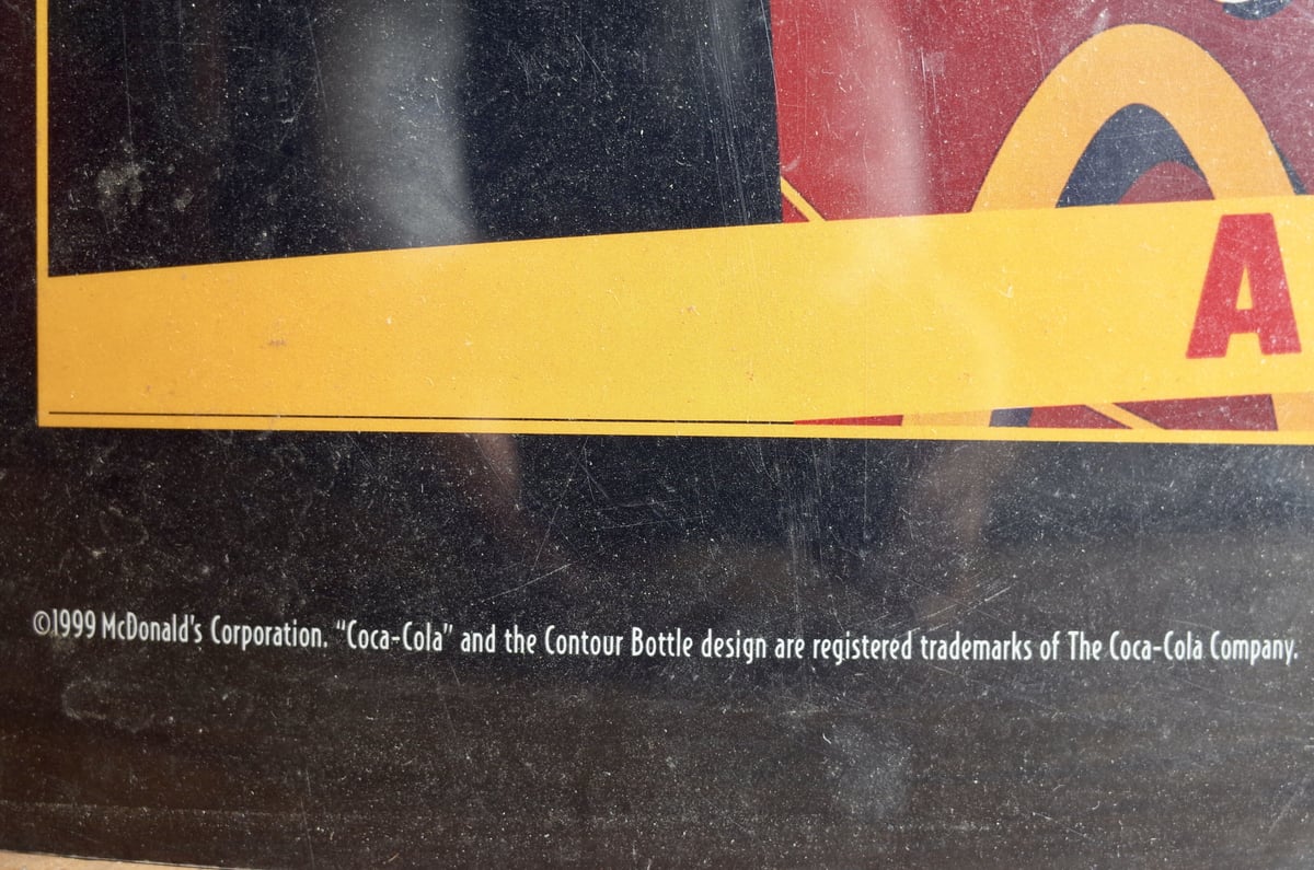 Vintage 1999 Mcdonald's マクドナルド メニューサイン Extra V Vintage 1999 Mcdonald's マクドナルド メニューサイン Extra V