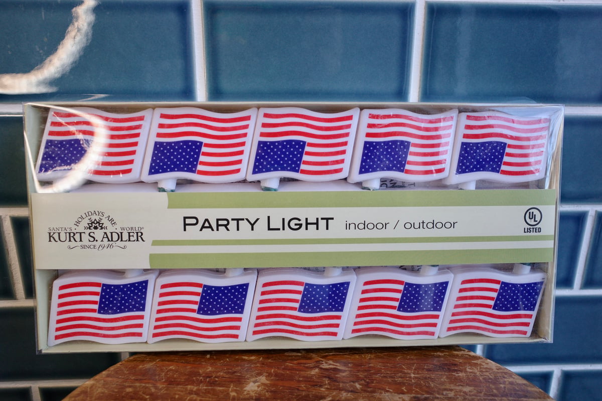 新品 USA FLAG String Lights アメリカ 星条旗 パーティライト 照明 |