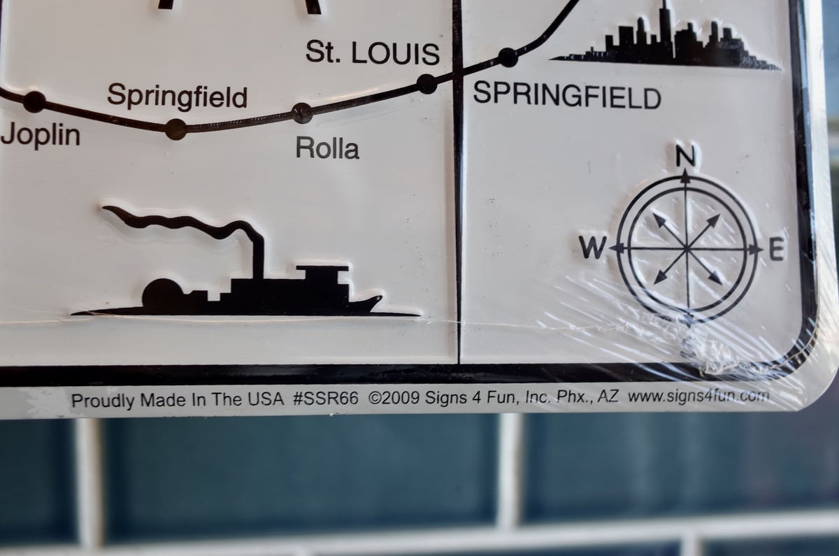 ROUTE66 ルート66 メタルサイン 看板 エンボス アメリカ製 世田谷