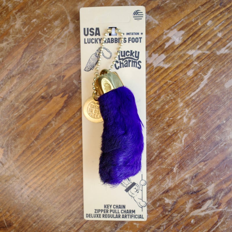 USA製 ビンテージジャイアントラビットフットキーチェーン ラッキーチャーム3 USA製 ビンテージジャイアントラビットフットキーチェーン