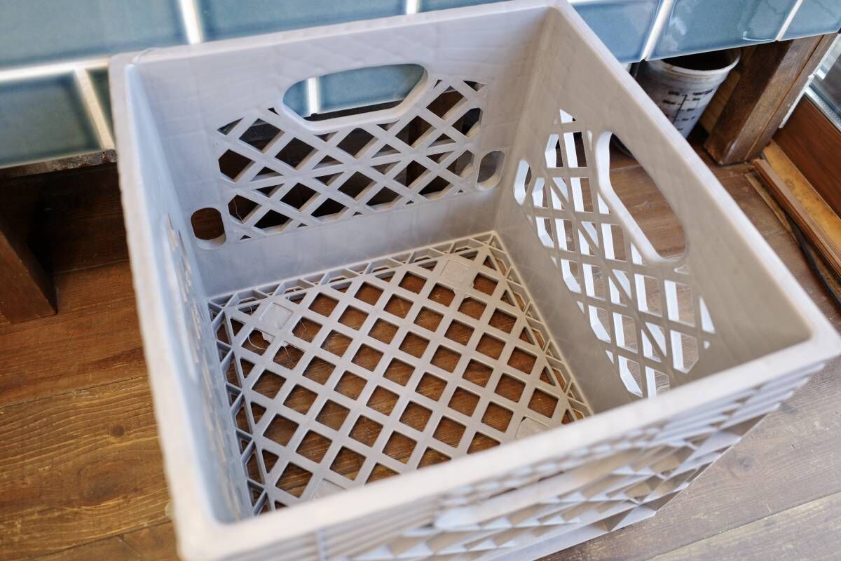 US MILK CRATE ミルククレート GRAY ボックス 箱 棚 アメリカ製 | Co