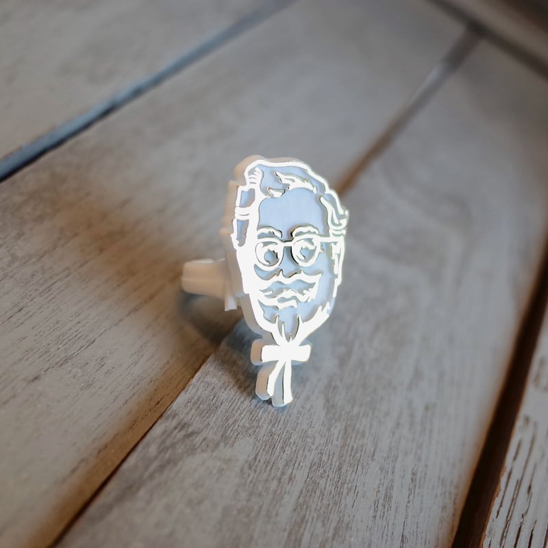80's KFC RING WHT ケンタッキーフライドチキン 指輪 ホワイト
