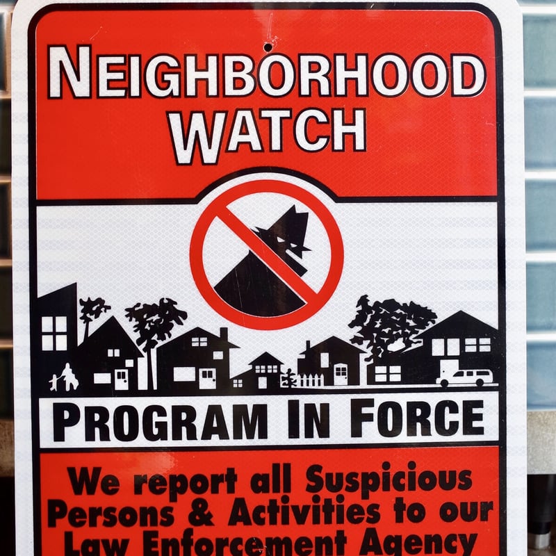 NEIGHBORHOOD WATCH security sign 看板 | Collectio...