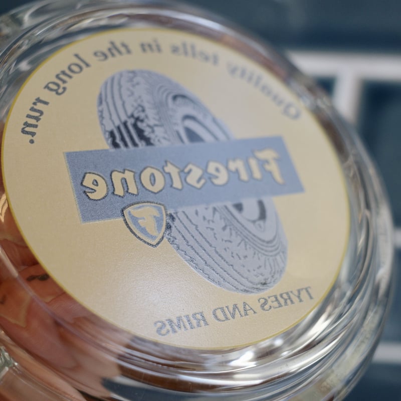 新品 Firestone ファイヤーストーン タイヤ ガラス 灰皿 ASHTRAY