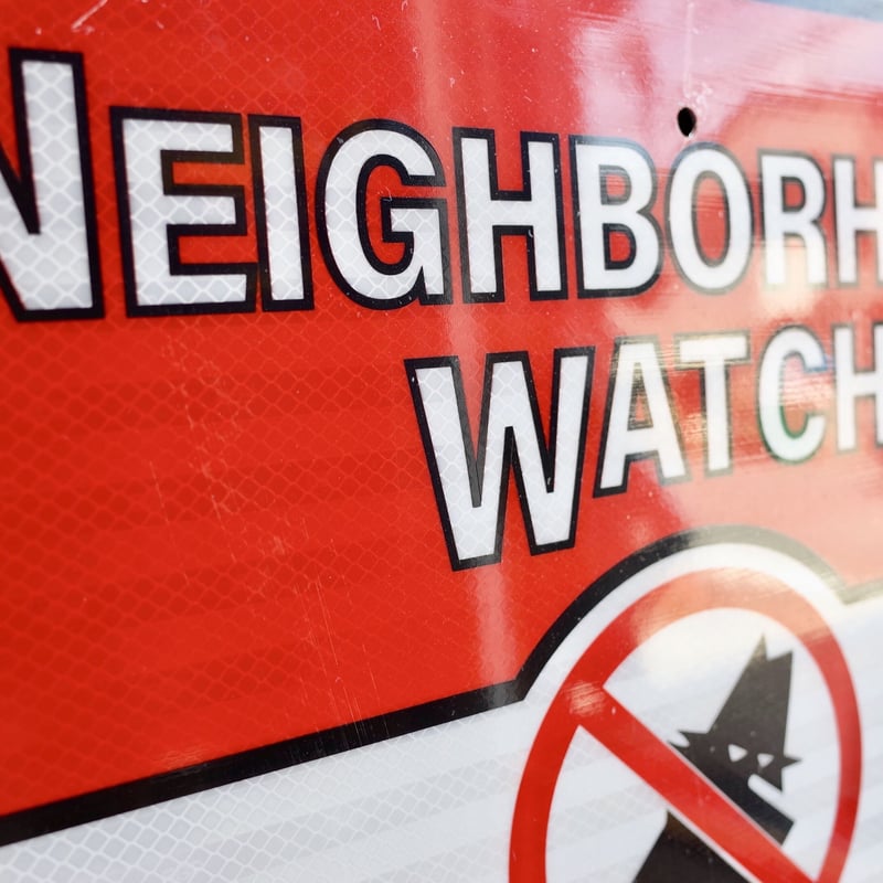 ネイバーフッドウォッチ セキュリティメタルサインボード NEIGHBORHOOD WATCH security sign 看板 | Collectio