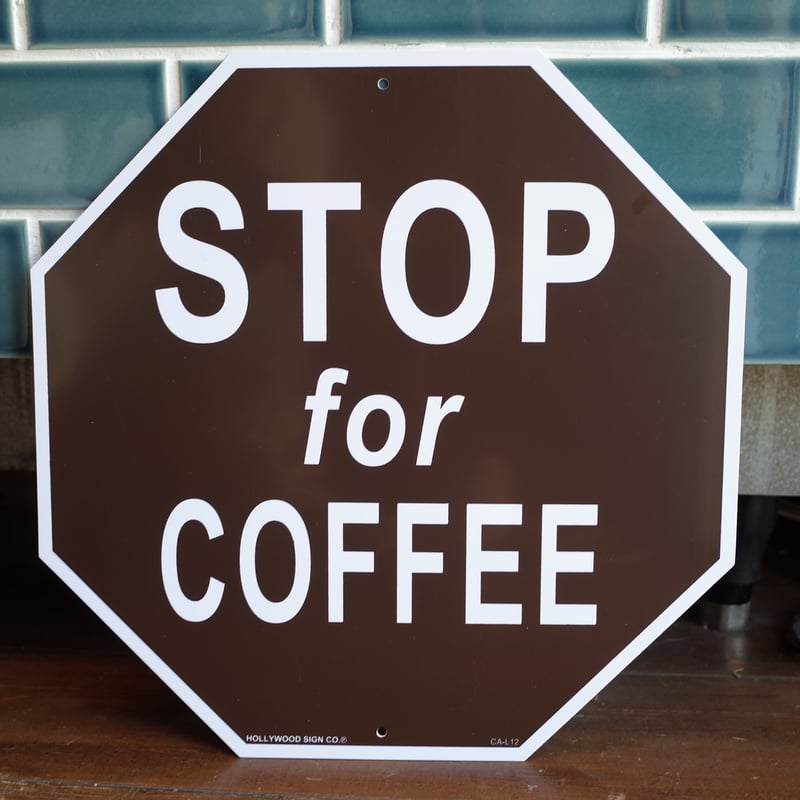STOP COFFEE 看板 プラスチックプレート カフェ 店舗 ディスプレイ