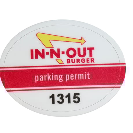 新品 IN-N-OUT インナウトバーガー パーキングステッカー PARKING