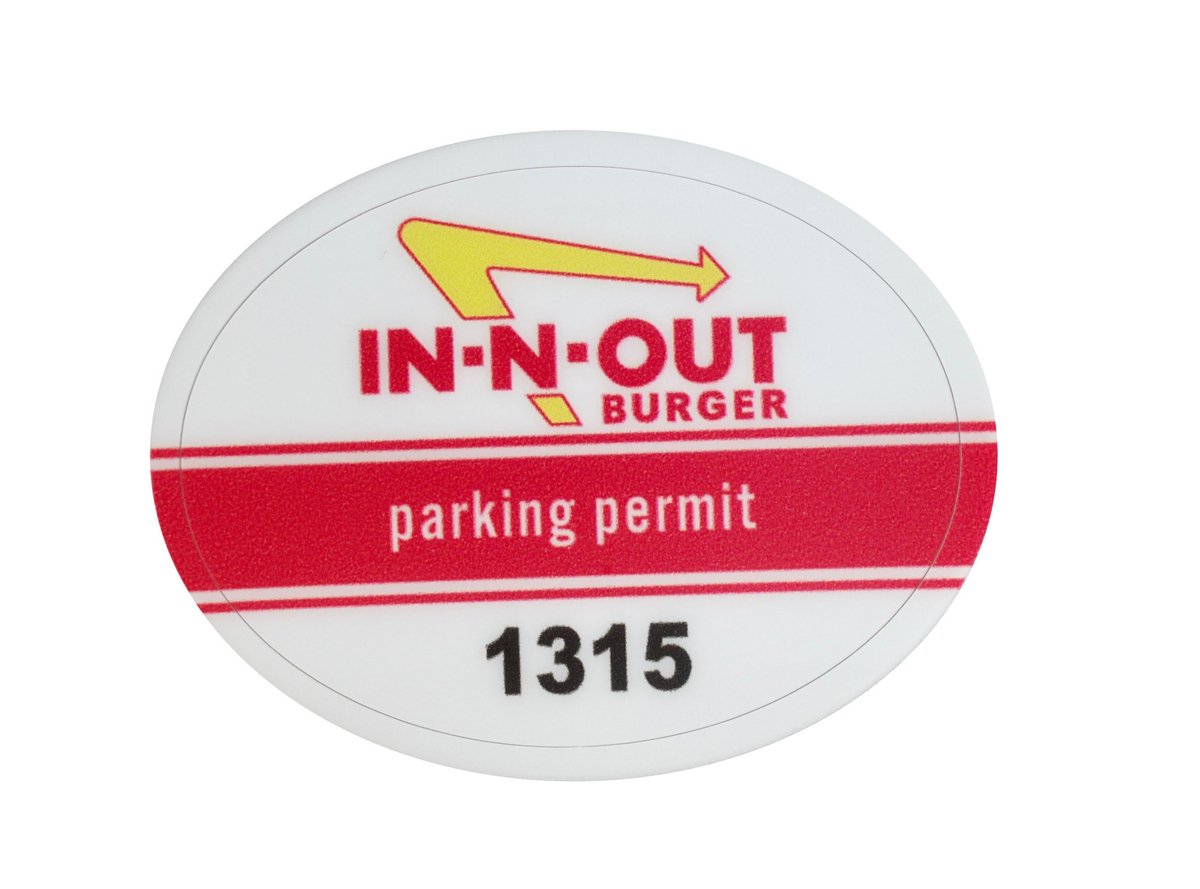新品 IN-N-OUT インナウトバーガー パーキングステッカー PARKING 