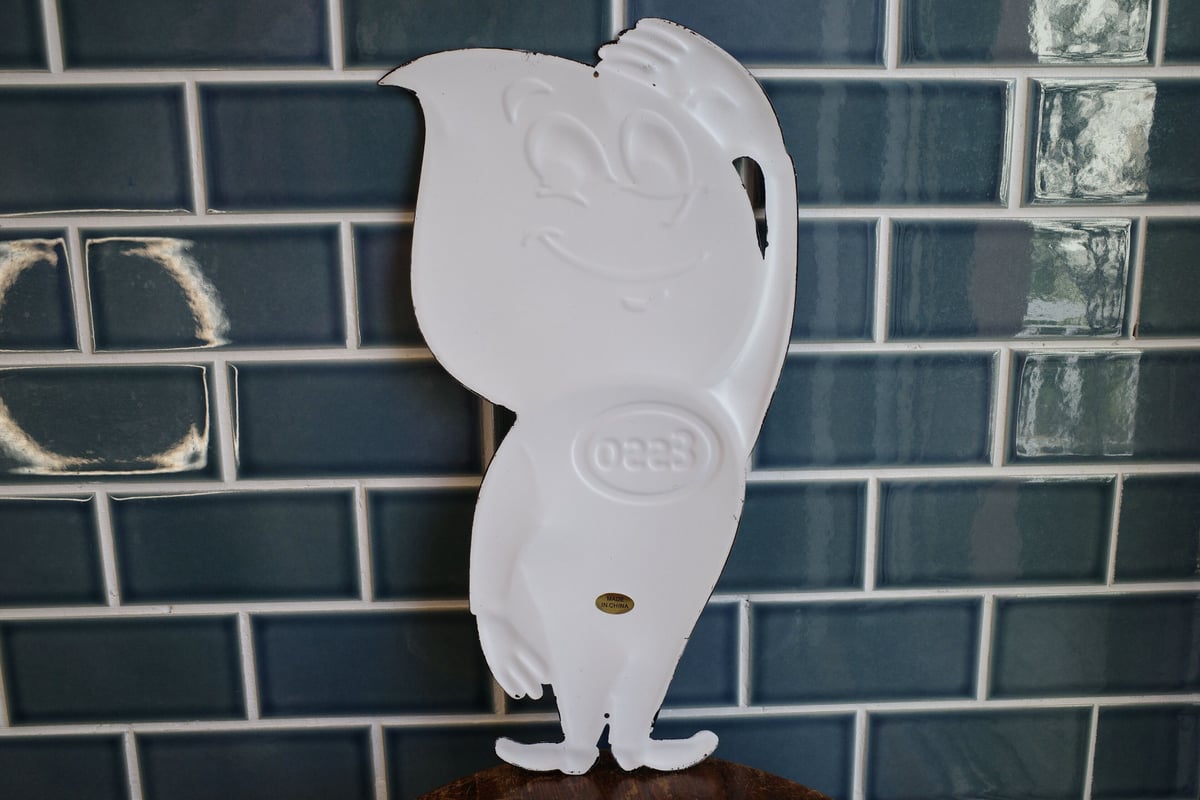 新品 ESSO BOY エッソボーイ エンボス メタルサイン 看板 UNIFLO