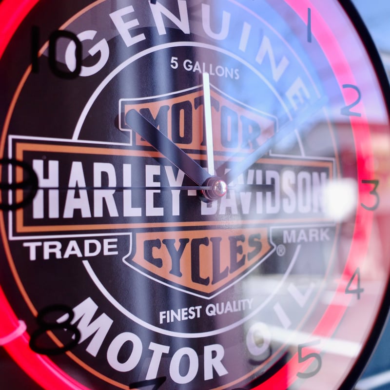 新品 Harley Davidson ハーレーダビッドソン ネオンクロック