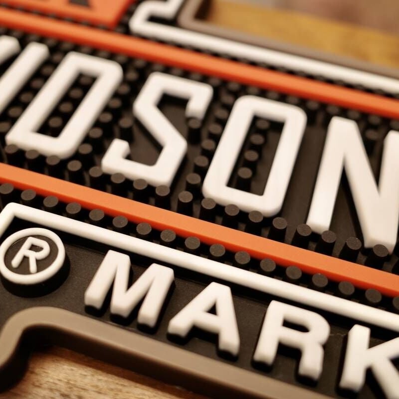 新品 HARLEY DAVIDSON ハーレー ロゴ BAR MAT バーマット 店舗 ラバー