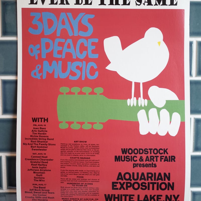 3 Days of Peace & Music 音楽ライブ ポスター | Collection