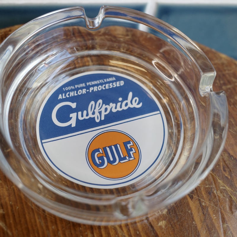 新品 GULF OIL ガルフ ガラス 灰皿 ASHTRAY 世田谷ベース アメリカ