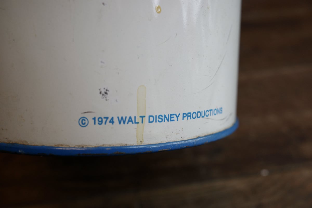 ビンテージ 70s Disney ミッキー ドナルド ゴミ箱 ティンボックス 