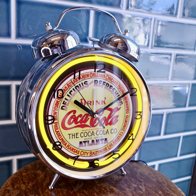 新品 Coca Cola コカコーラ ネオンクロック アラームクロック 新品 Coca Cola コカコーラ ネオンクロック アラームクロック