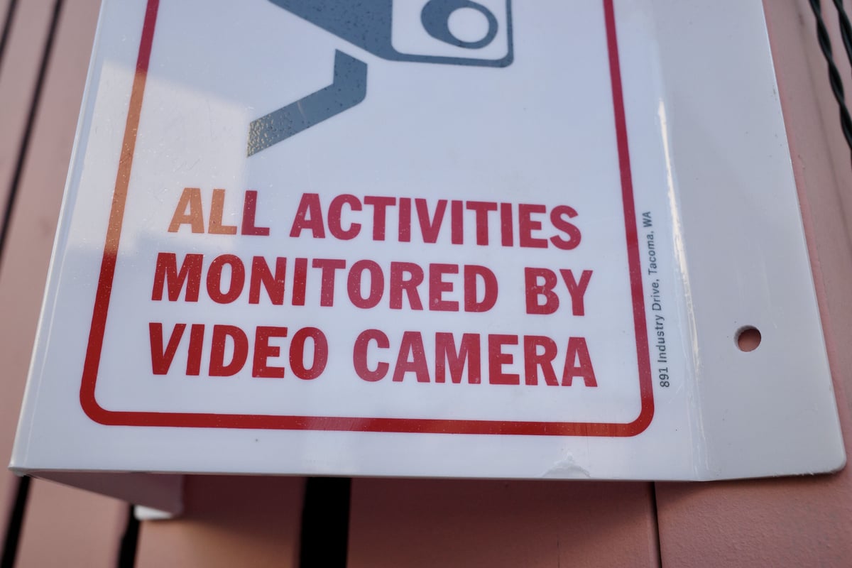 新品 SECURITY SIGN セキュリティ 防犯カメラ コーナーサイン