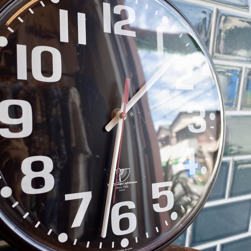 Chicago Lighthouse Clock シカゴ クロック 時計 ブラック アメリカ