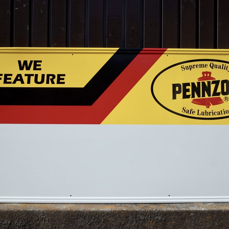 ビンテージ 特大 ビッグ PENNZOIL ペンズオイル メタルサイン 看板