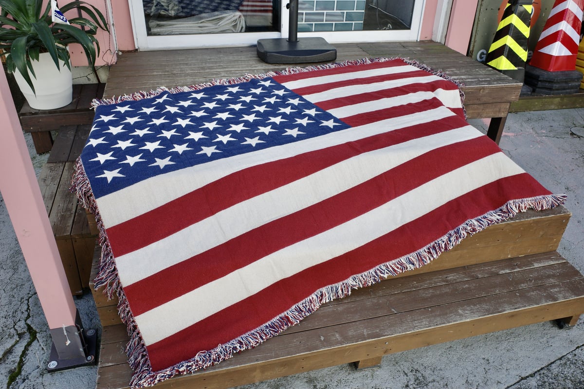新品 USA FLAG ラグマット ジャイアント アメリカ 星条旗 コットン100