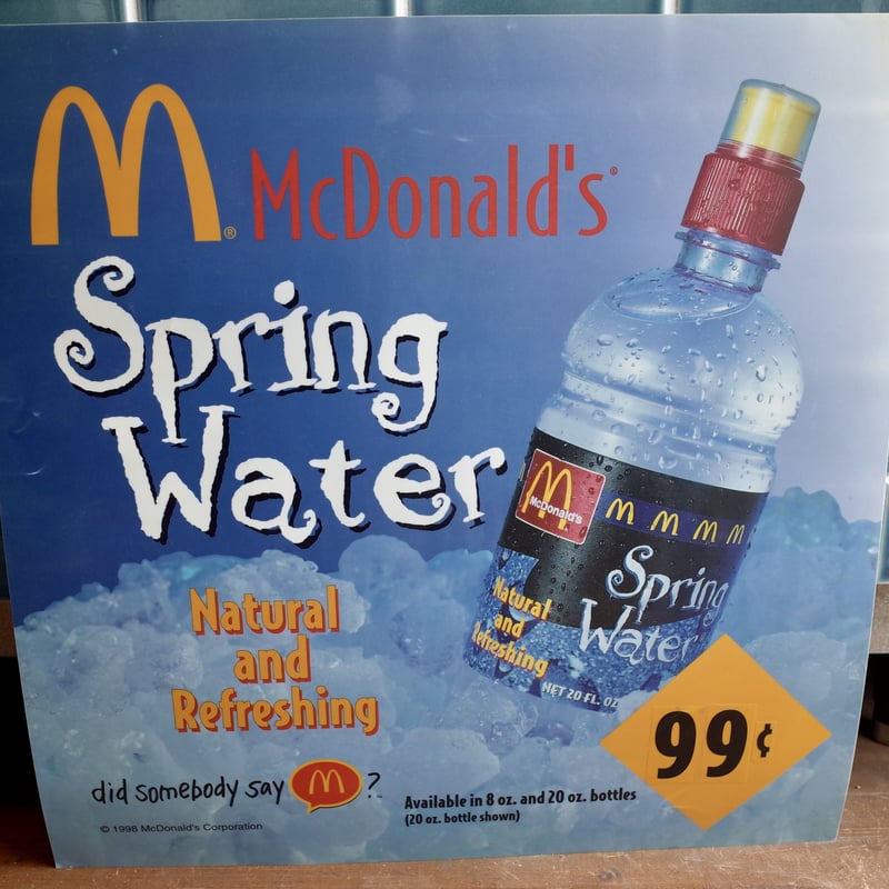 Vintage 1998 Mcdonald's マクドナルド メニューサイン 広告 Spri