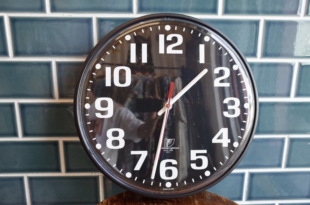 Chicago Lighthouse Clock シカゴ クロック 時計 ブラック アメリカ